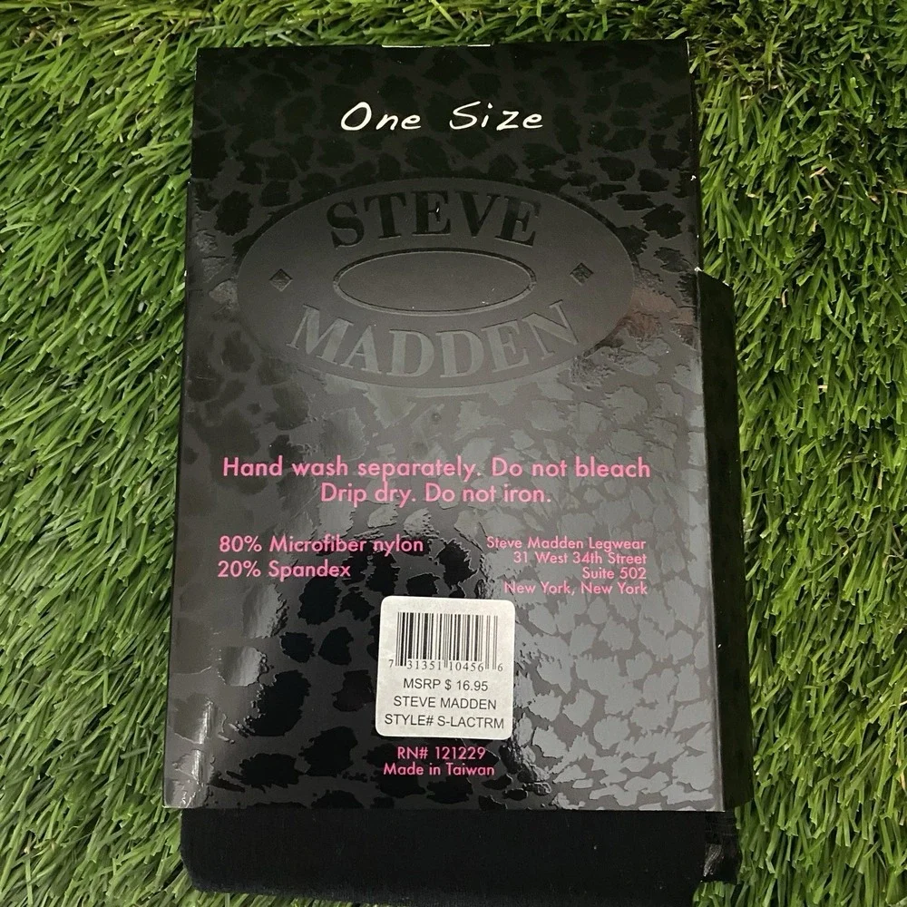 NEW Steve Madden Footless Tights Women's‎ Black One Size